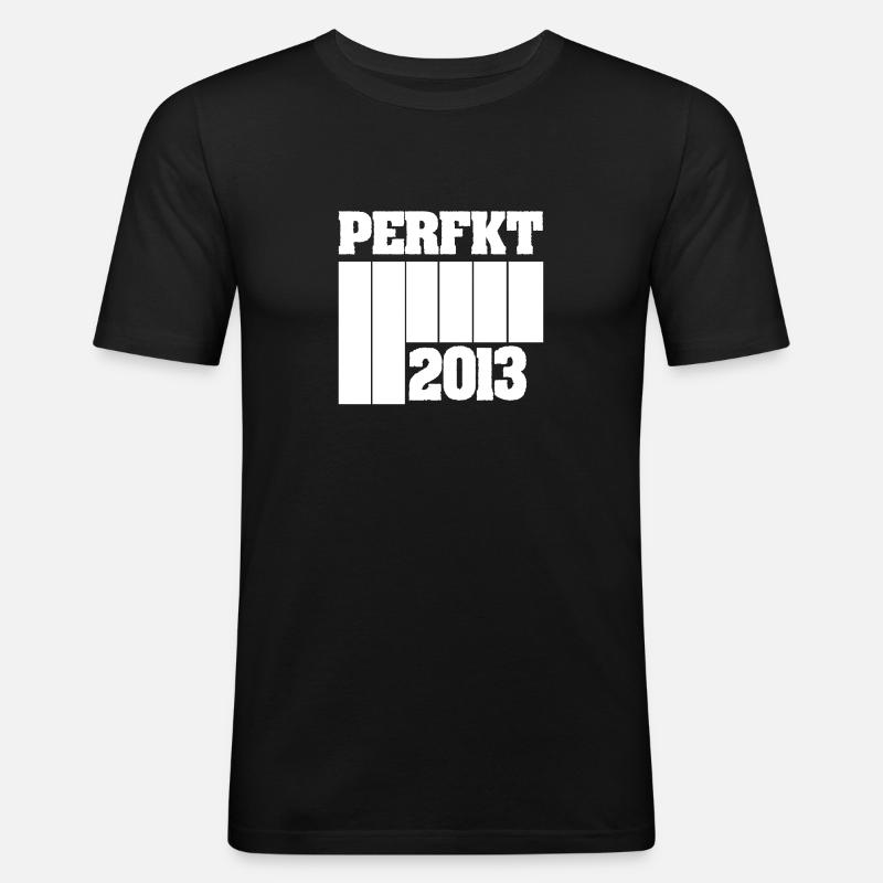 2013 - Männer Slim Fit T-Shirt - Schwarz