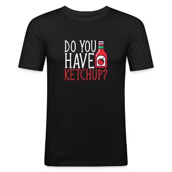 Ketchup Tomato ketchup - Men's Slim Fit T-Shirt - black - Front - Nik (191cm)