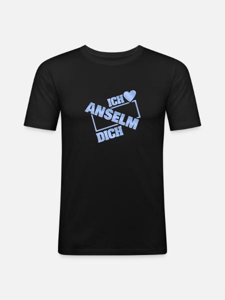 Couple Anselm - Men's Slim Fit T-Shirt - black