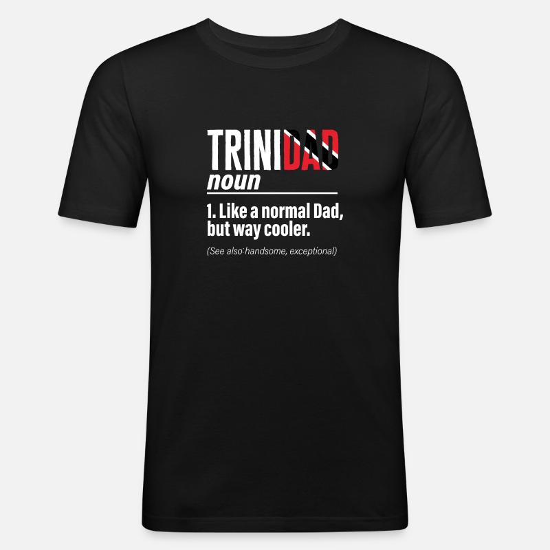 Drapeau de Trinité-et-Tobago - T-shirt près du corps Homme - noir