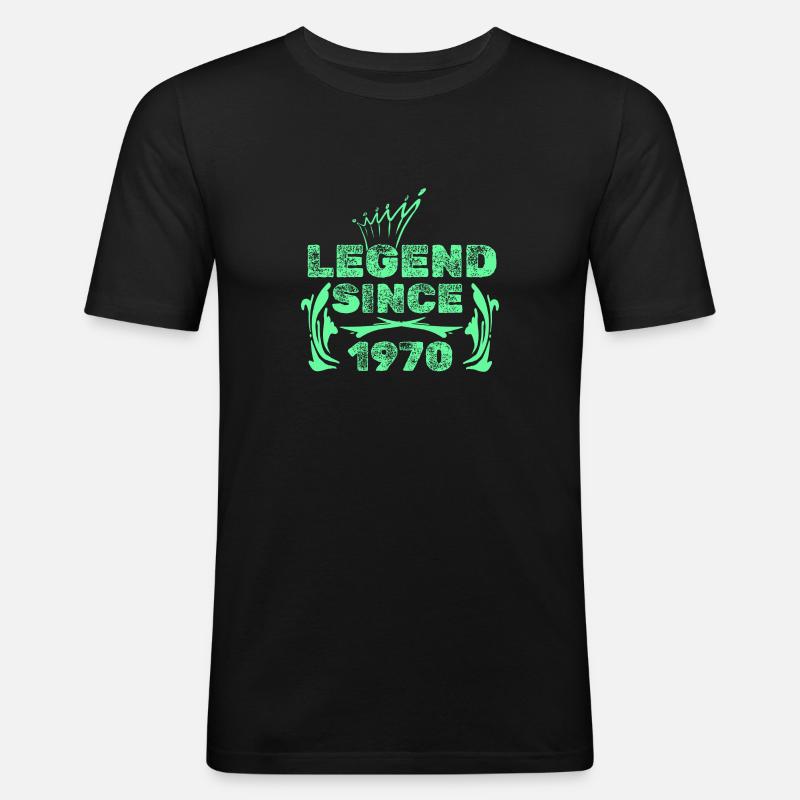 Geschenkidee 1970 - Männer Slim Fit T-Shirt - Schwarz