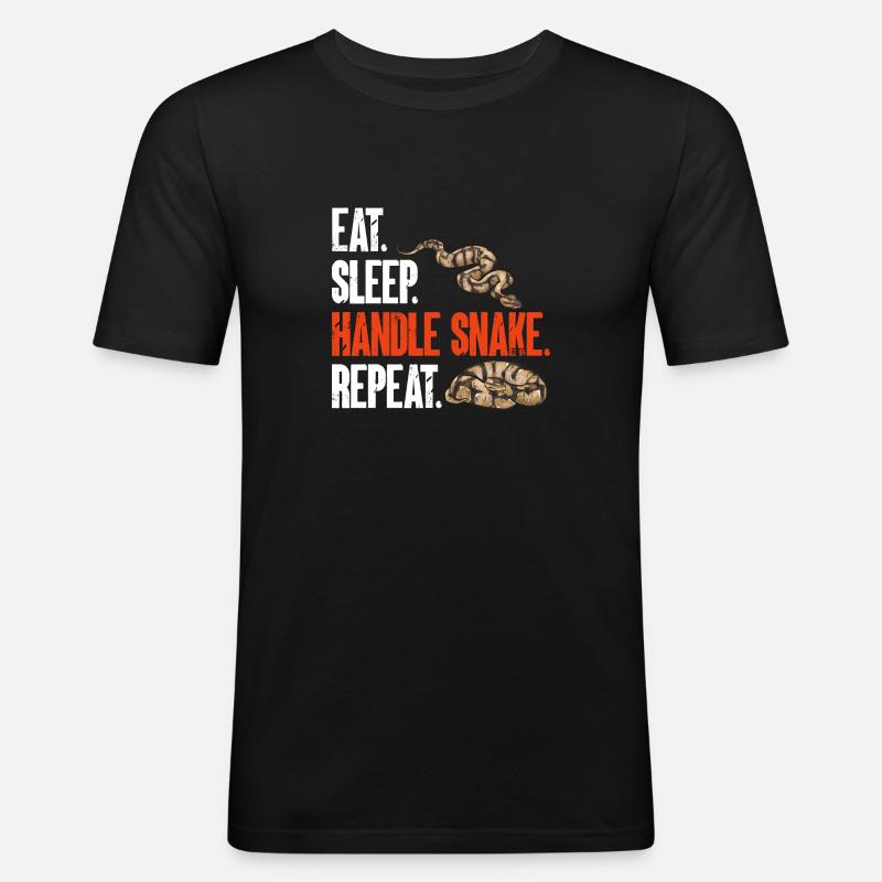 Ball Python Schlange Königspython - Männer Slim Fit T-Shirt - Schwarz
