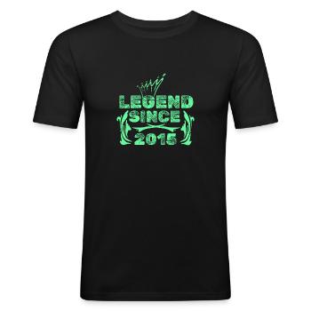2015 - Men's Slim Fit T-Shirt - black - Front - Nik (191cm)