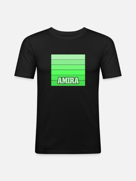 Amira as a daughter - Men's Slim Fit T-Shirt - black