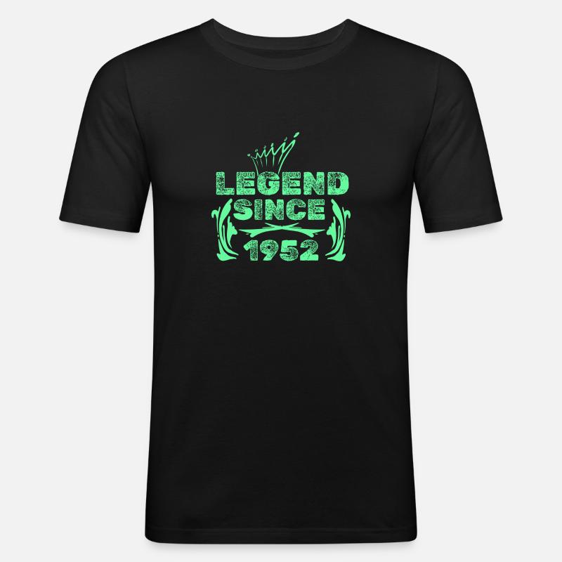 Geschenkidee 1952 - Männer Slim Fit T-Shirt - Schwarz