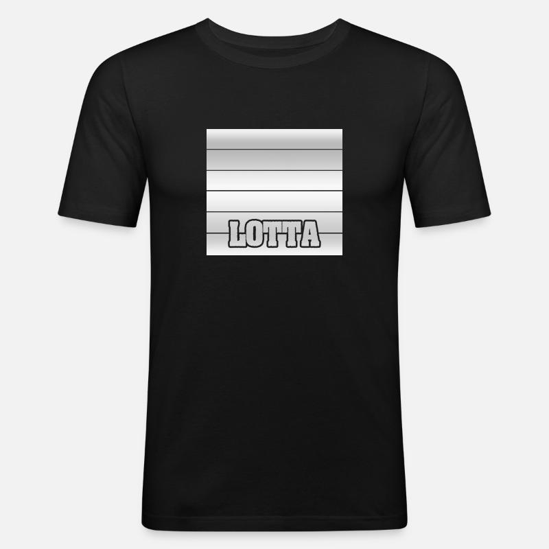 Tochter Lotta - Männer Slim Fit T-Shirt - Schwarz