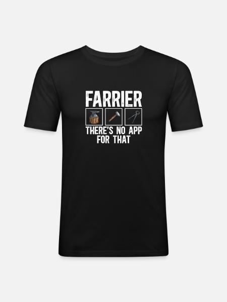 Farrier Horseshoe Horseshoeing - Men's Slim Fit T-Shirt - black