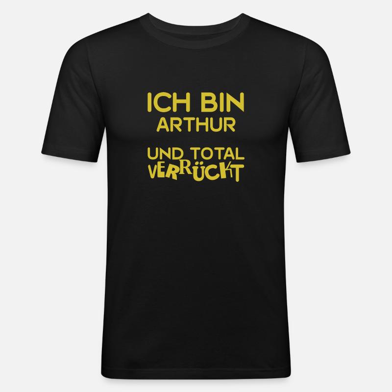 Arthur als Arthur - Männer Slim Fit T-Shirt - Schwarz