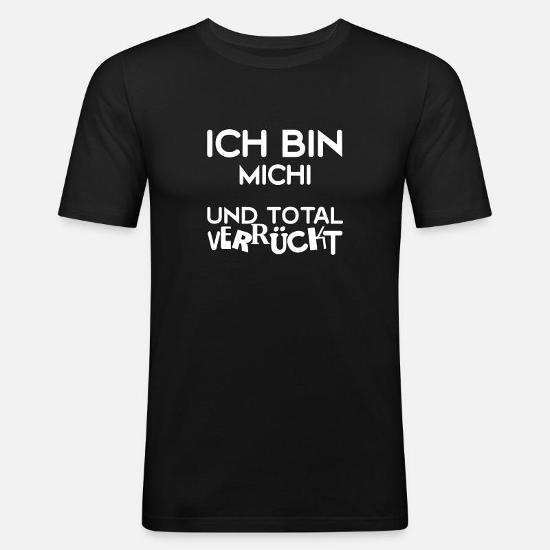 First name Michi - Men's Slim Fit T-Shirt - black