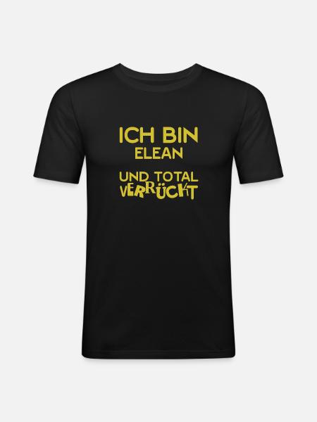Elean - Men's Slim Fit T-Shirt - black