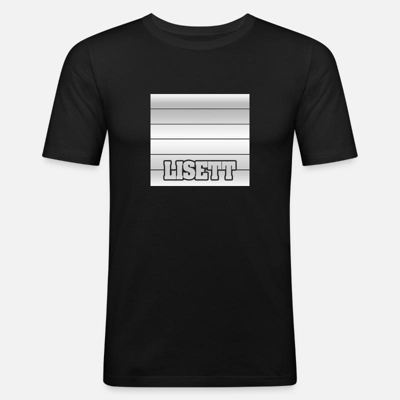 Tochter Lisett - Männer Slim Fit T-Shirt - Schwarz