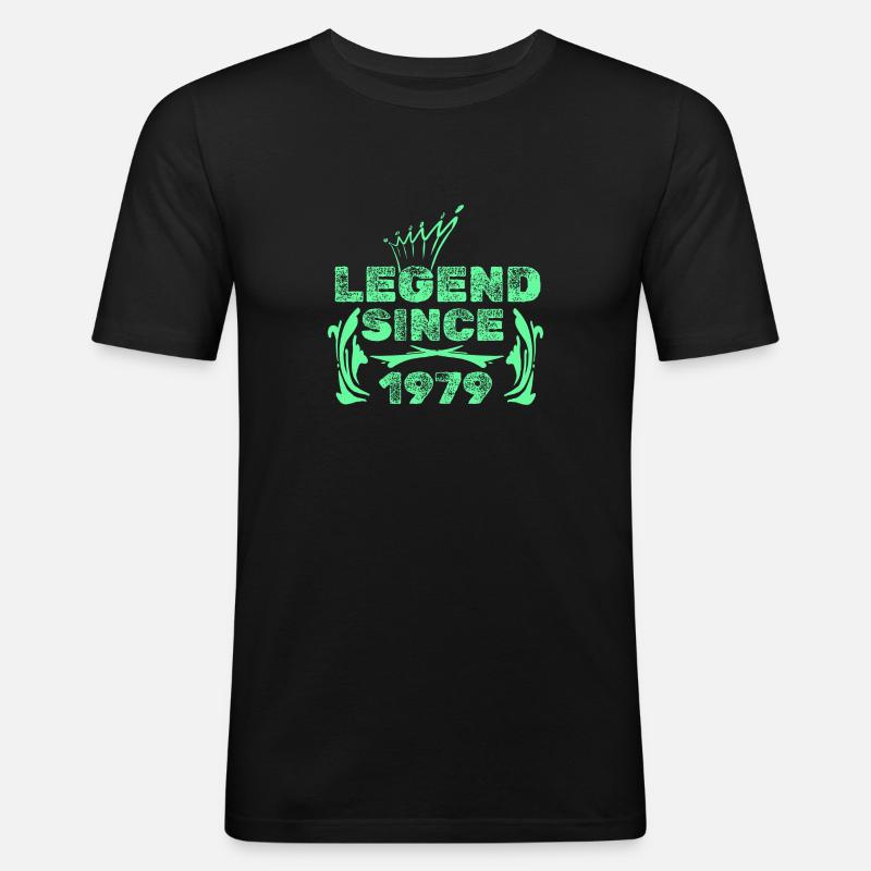 Geschenkidee 1979 - Männer Slim Fit T-Shirt - Schwarz