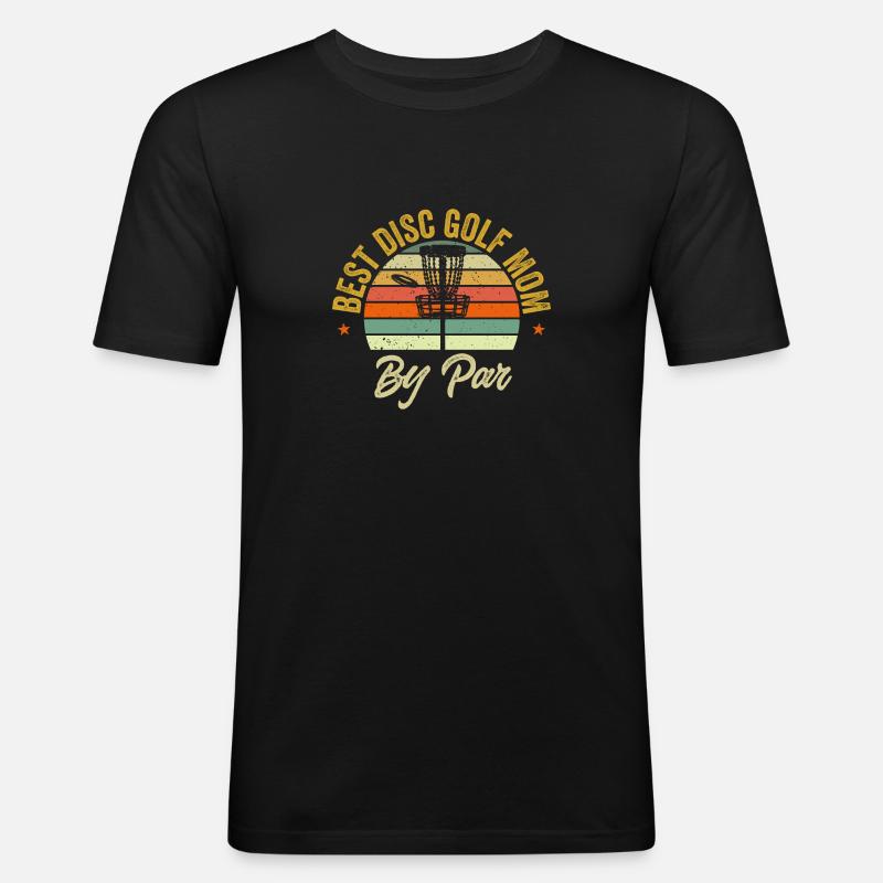 Discgolf Disc Golf Frisbee - Männer Slim Fit T-Shirt - Schwarz