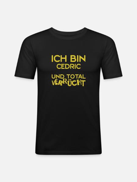 Cedric as Cedric - Men's Slim Fit T-Shirt - black