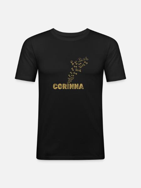 Båd Corinna - Herre Slim Fit T-Shirt - sort