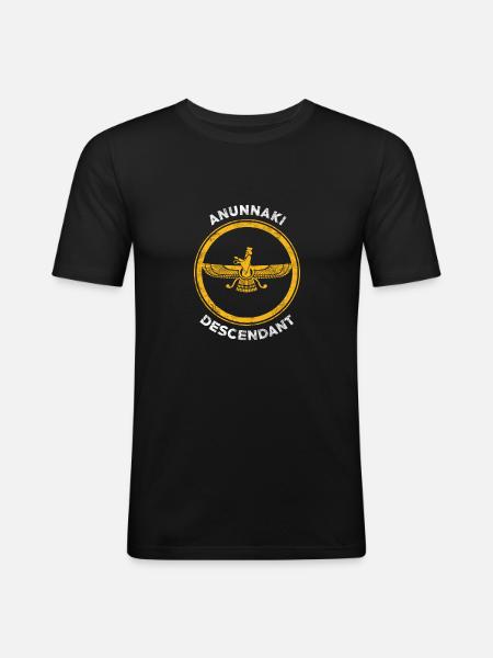 Anunnaki Descendant - Men's Slim Fit T-Shirt - black