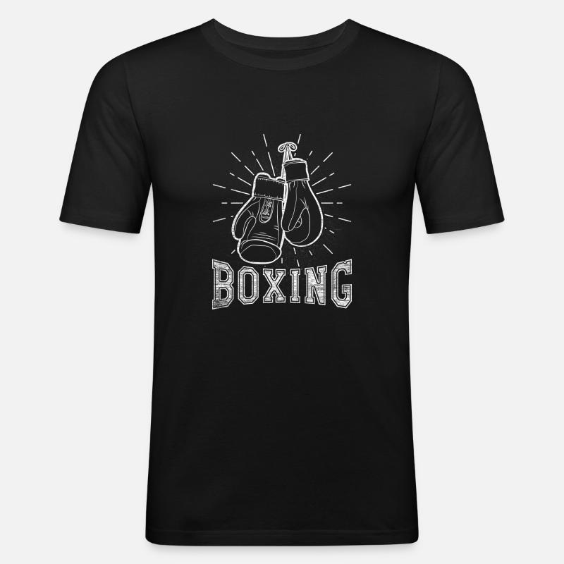 Boxer - Männer Slim Fit T-Shirt - Schwarz