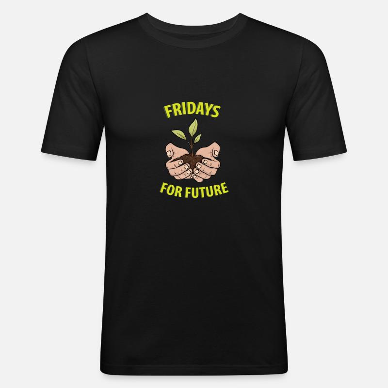Fridays for Future - Männer Slim Fit T-Shirt - Schwarz