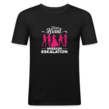 Junggesellinnenabschied Team Braut Geschenk - Männer Slim Fit T-Shirt - Schwarz - Vorne - Nik (191cm)