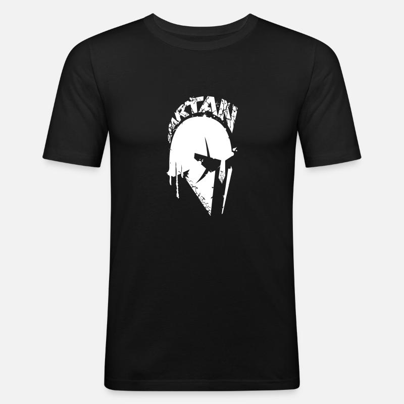 Spartan - Männer Slim Fit T-Shirt - Schwarz
