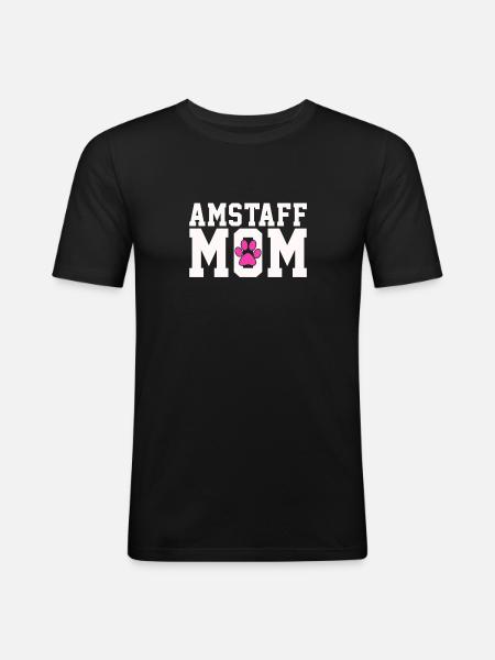 Staffordshire Mère - T-shirt près du corps Homme - noir