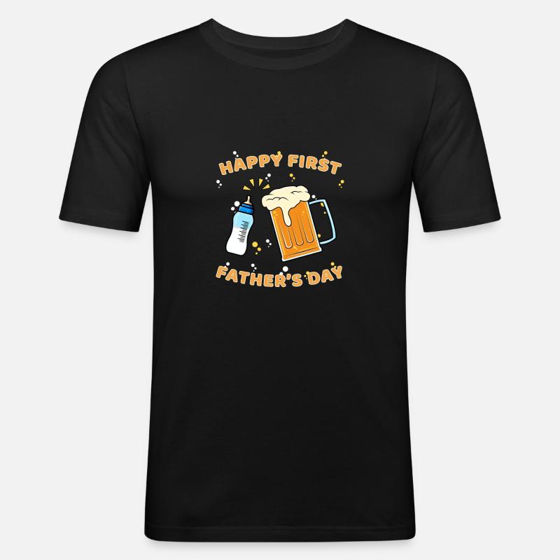 Vatertag - Männer Slim Fit T-Shirt - Schwarz