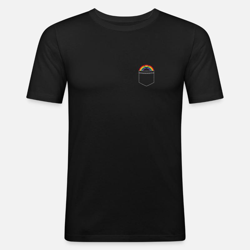 lgbt - Männer Slim Fit T-Shirt - Schwarz