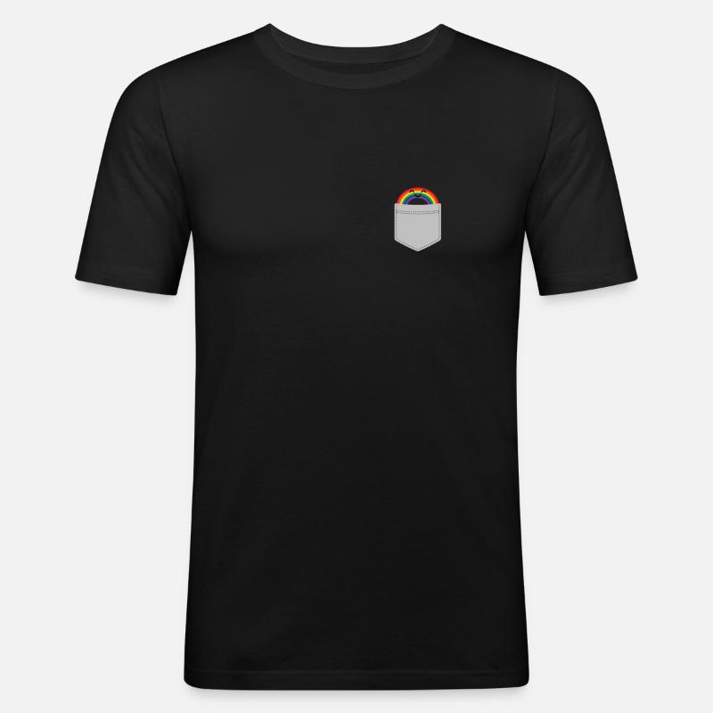 lgbt - Männer Slim Fit T-Shirt - Schwarz