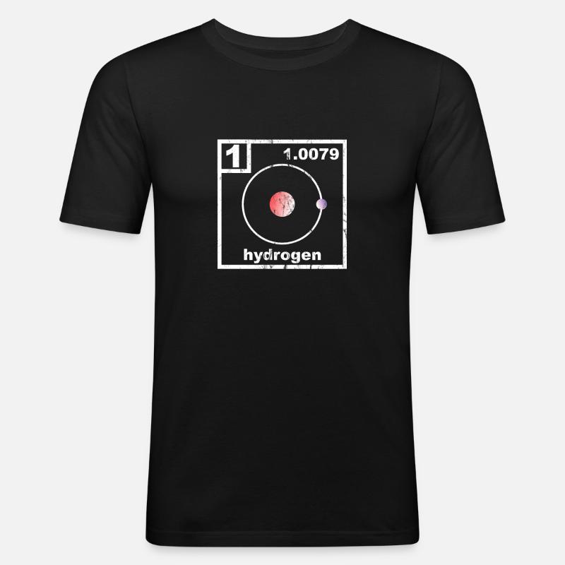 Hydrogen Periodic Table - Männer Slim Fit T-Shirt - Schwarz