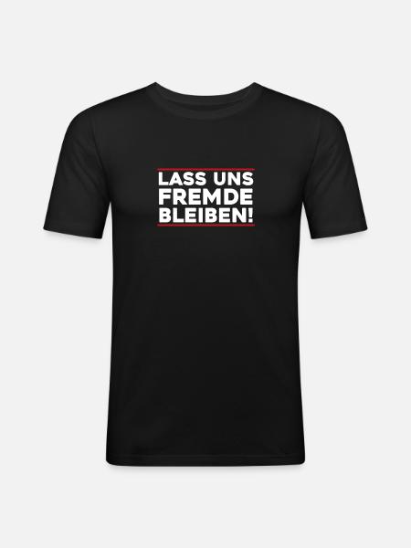 Let's Leave Strangers Misanthropes - Men's Slim Fit T-Shirt - black