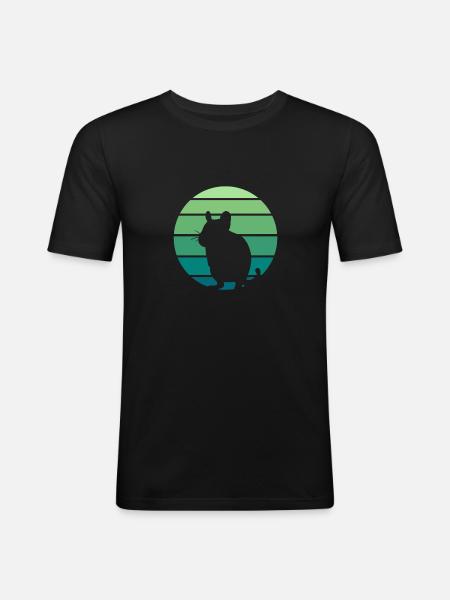 Degu rongeur - T-shirt près du corps Homme - noir