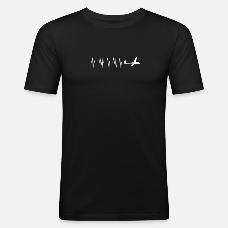 Flugzeug Luftfahrt - Männer Slim Fit T-Shirt - Schwarz