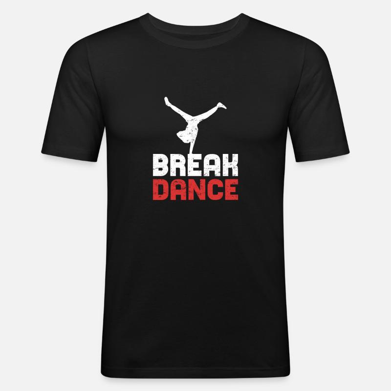 Breakdance Breakdance Breakdancing - Männer Slim Fit T-Shirt - Schwarz