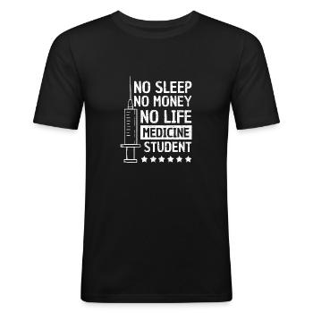 Medical student - Men's Slim Fit T-Shirt - black - Front - Nik (191cm)