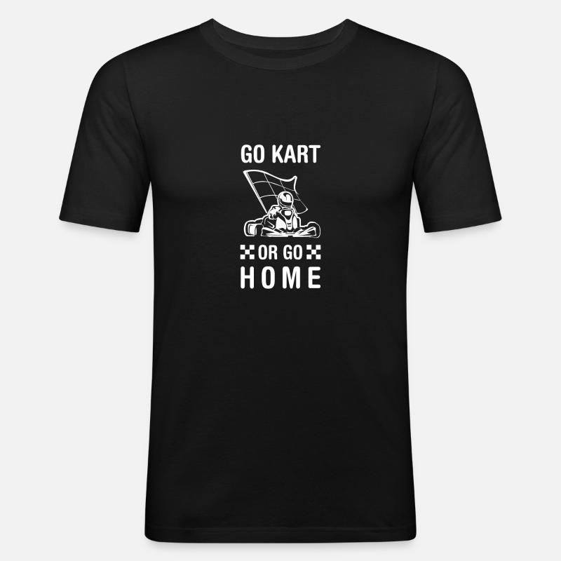 gokart - Männer Slim Fit T-Shirt - Schwarz
