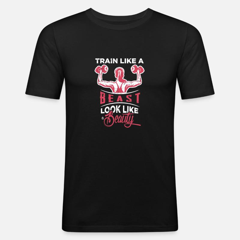 Training - Männer Slim Fit T-Shirt - Schwarz