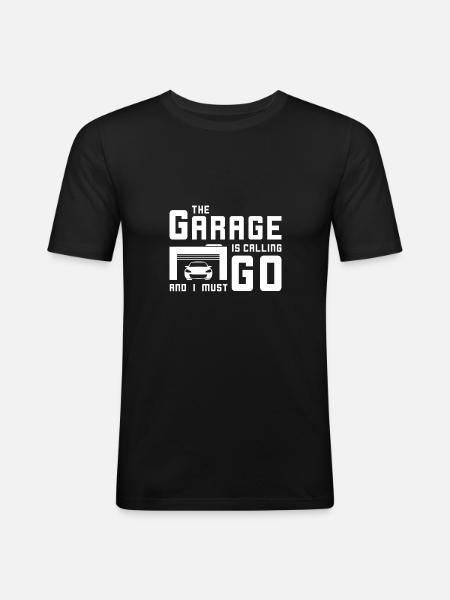 auto - Männer Slim Fit T-Shirt - Schwarz