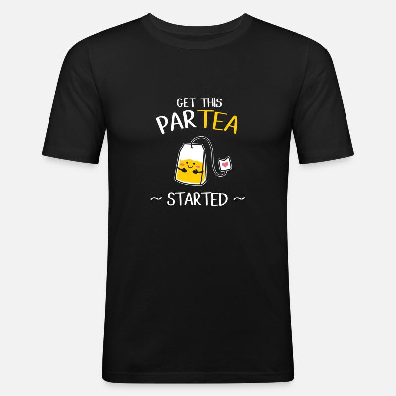 tee - Männer Slim Fit T-Shirt - Schwarz