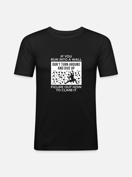 Climb - Men's Slim Fit T-Shirt - black