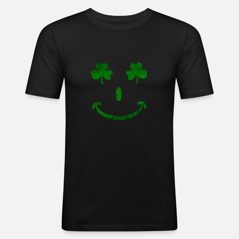 St Patricks Day - Männer Slim Fit T-Shirt - Schwarz