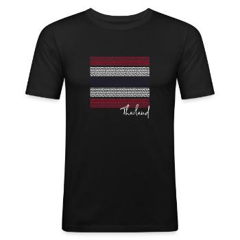 Thaïlande - T-shirt près du corps Homme - noir - Devant - Nik (191cm)