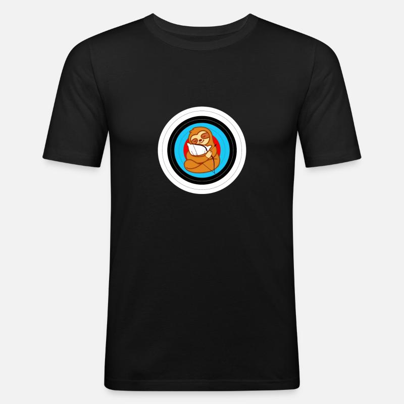 Archery Funny - Männer Slim Fit T-Shirt - Schwarz