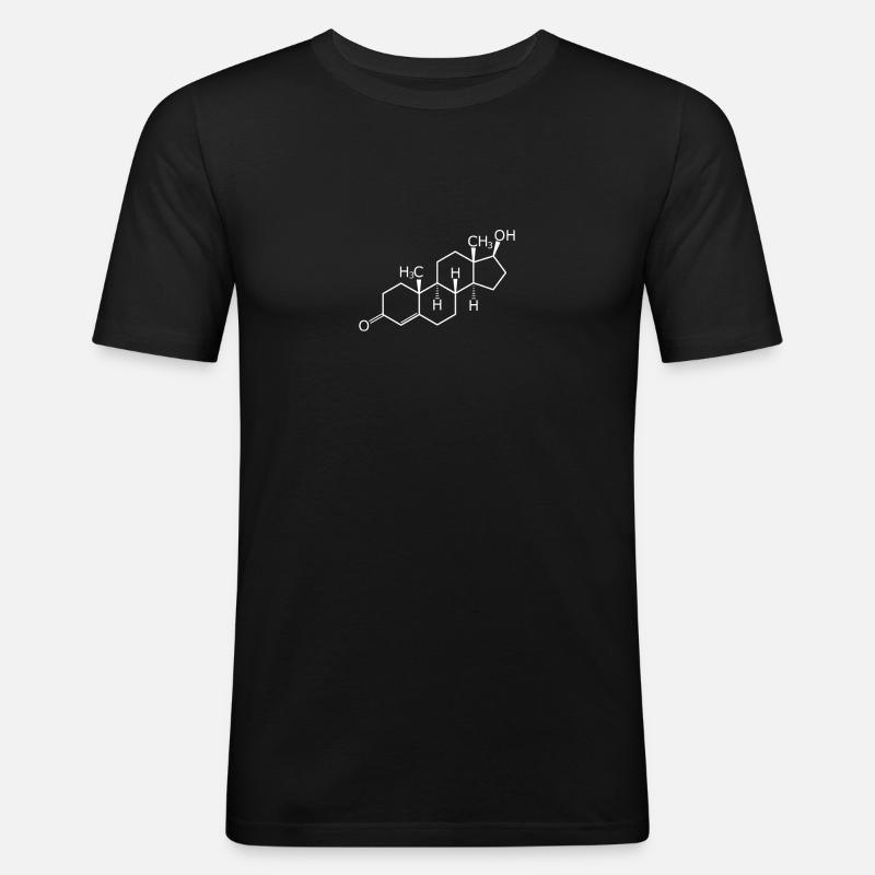 Testosterone structural formula - Men's Slim Fit T-Shirt - black