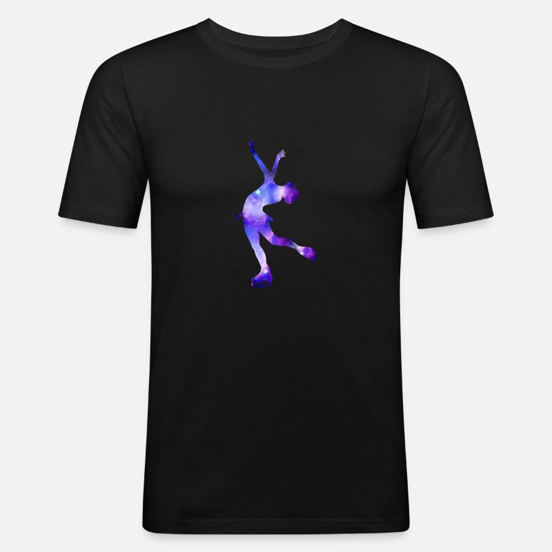 Eiskunstlauf Geschenk Eiskunstläufer Mädchen - Männer Slim Fit T-Shirt - Schwarz