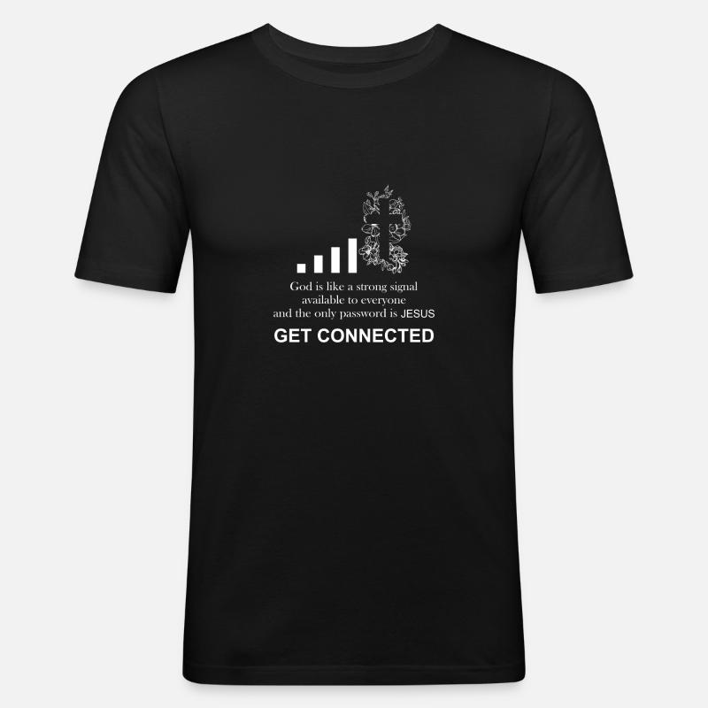 | Catholic priest Funny gift | - Men's Slim Fit T-Shirt - black