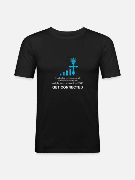 | Catholic priest Funny gift | - Men's Slim Fit T-Shirt - black