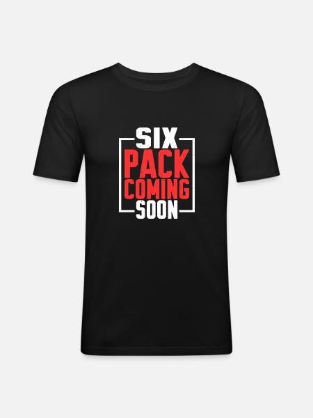 Six Pack Coming Soon 27 - Men's Slim Fit T-Shirt - black