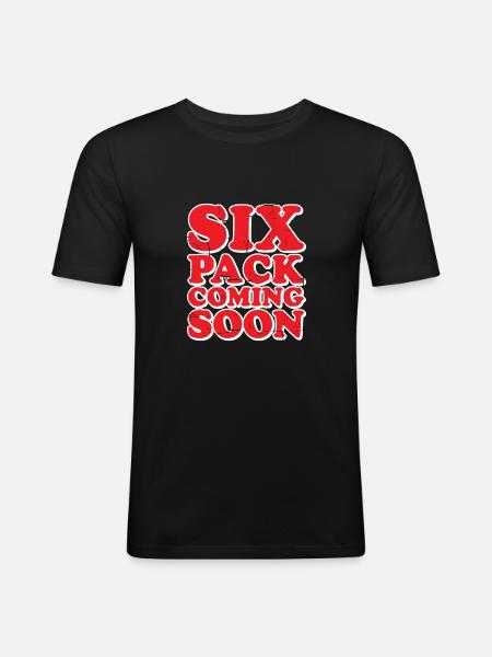 Six Pack Coming Soon 38 - Men's Slim Fit T-Shirt - black