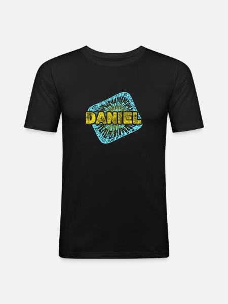 Daniel - T-shirt près du corps Homme - noir