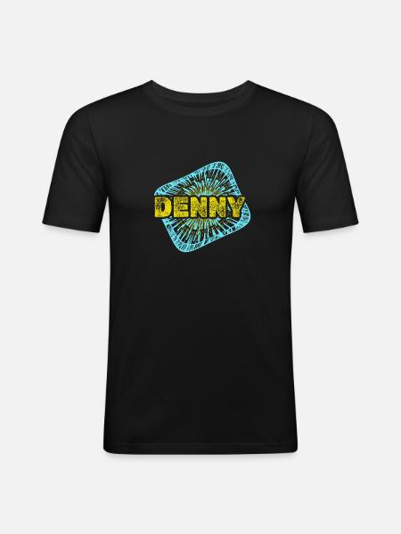 Freizeit Denny - Männer Slim Fit T-Shirt - Schwarz